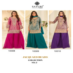 Premium Jacquard Beads Embroidered Palazzo Suit Set